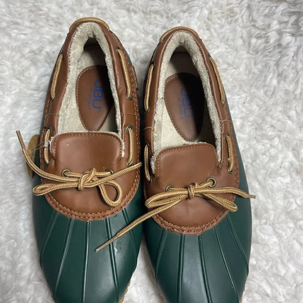 NWT Jambu JBU Gwen Vegan Duck Shoes faux fur lining size 10M